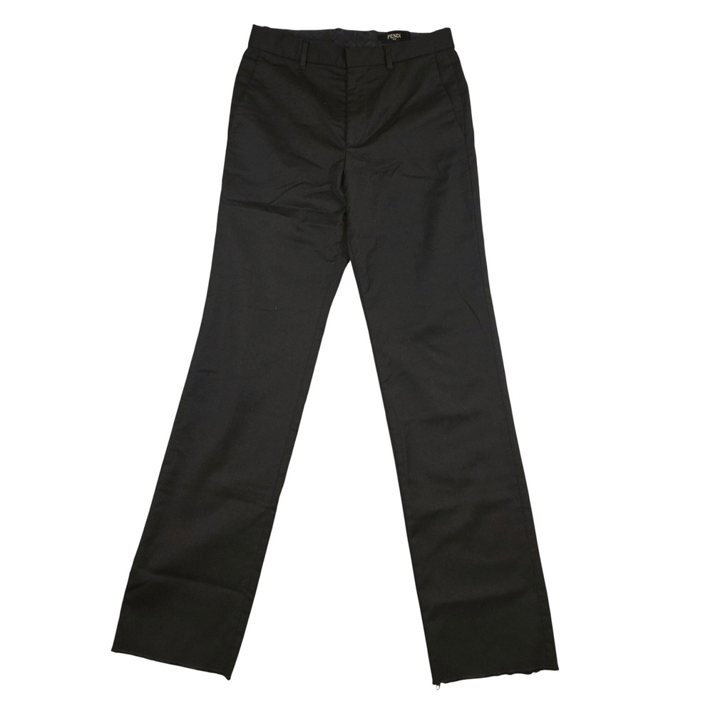 Fendi Trousers Dress Pants Mens Size IT 46/ US 30 Black Wool Blend Luxury EUC